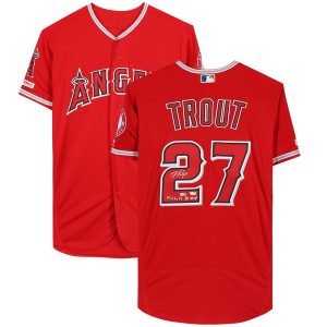 Autographed Los Angeles Angels Mike Trout Jersey with Inscription