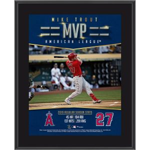 Los Angeles Angels Mike Trout 2019 AL MVP Sublimated Plaque