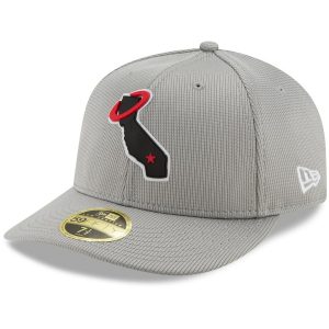 Men’s Los Angeles Angels New Era Gray Clubhouse Low Profile 59FIFTY Fitted Hat
