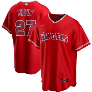 Mike Trout Los Angeles Angels Nike Alternate 2020 Replica Player Jersey
