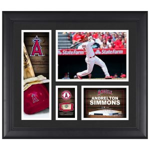 Andrelton Simmons Los Angeles Angels Framed 15″ x 17″ Player Collage with a Piece of Game-Used Ball