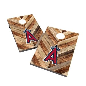 Los Angeles Angels 2′ x 3′ Logo Cornhole Board Tailgate Toss Set