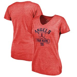 Los Angeles Angels Fanatics Branded Women’s Personalized Base Runner Tri-Blend