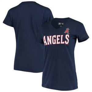Los Angeles Angels G-III 4Her by Carl Banks Women’s Team Logo Game On V-Neck T-Shirt – Navy