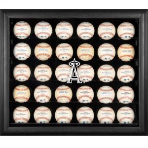 Los Angeles Angels of Anaheim Logo Black Framed 30-Ball Display Case