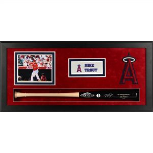 Mike Trout Los Angeles Angels Framed Autographed Old Hickory Game Model Bat Shadowbox
