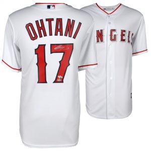 Shohei Ohtani Los Angeles Angels Autographed Majestic White Replica Jersey- Topps Authentics