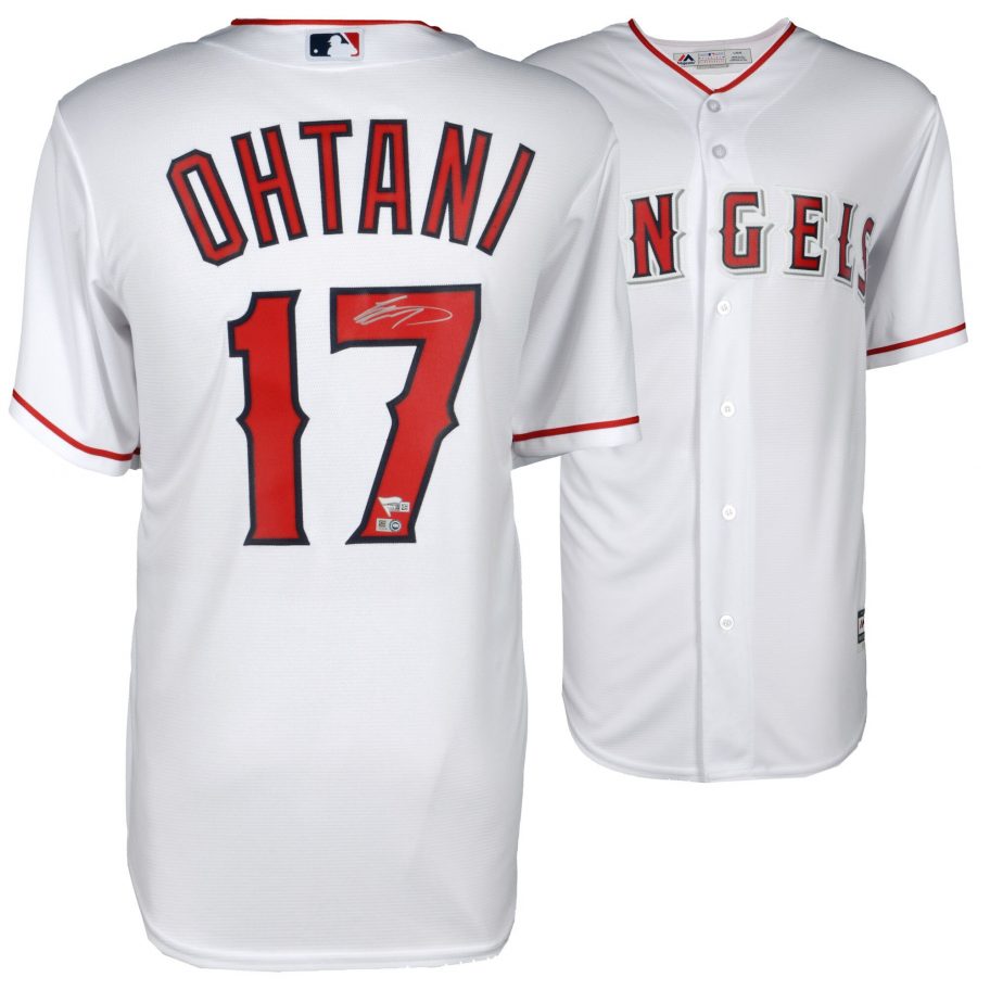 Shohei Ohtani Los Angeles Angels Autographed Majestic White Replica