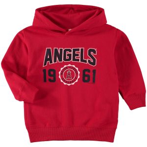 Toddler Los Angeles Angels Soft as a Grape Red Fleece Pullover Hoodie