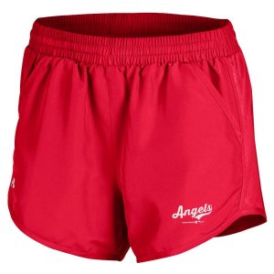 Women’s Los Angeles Angels Under Armour Red Fly By Performance Running Shorts