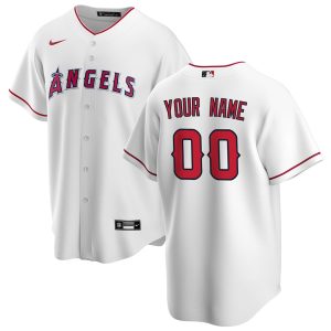 Youth Los Angeles Angels Nike White 2020 Home Replica Custom Jersey